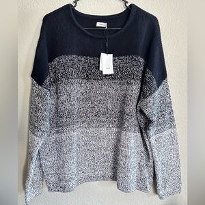 Vince Textured Ombré Pullover Sweater Size L